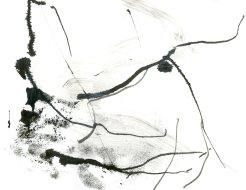 "Analytical Abstraction #42" 11"X8.5" sumi ink, acrylic, charcoal on paper